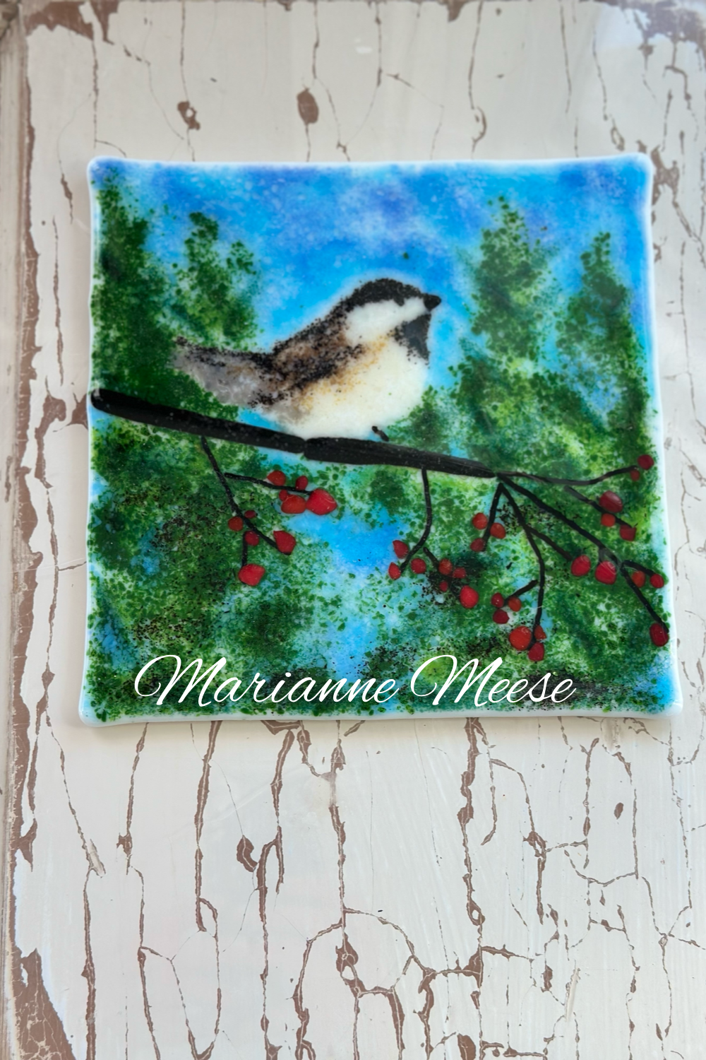 Chickadee & Winter Berries