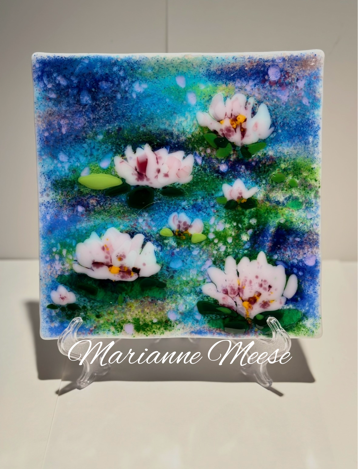 Waterlilies in Deep Blue Water