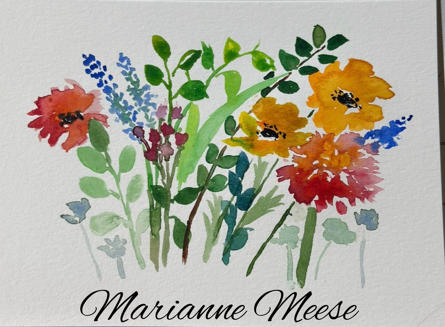 Watercolor Flower Cards (C)