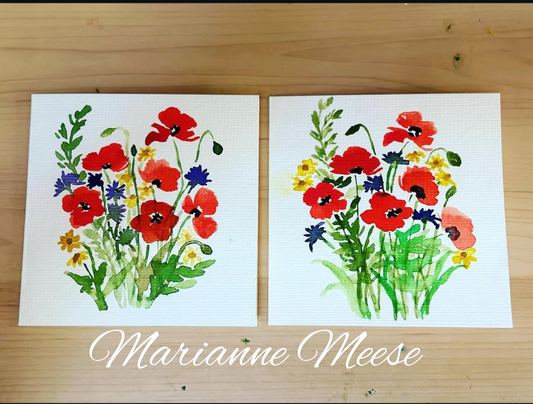Watercolor Flower Cards (B)