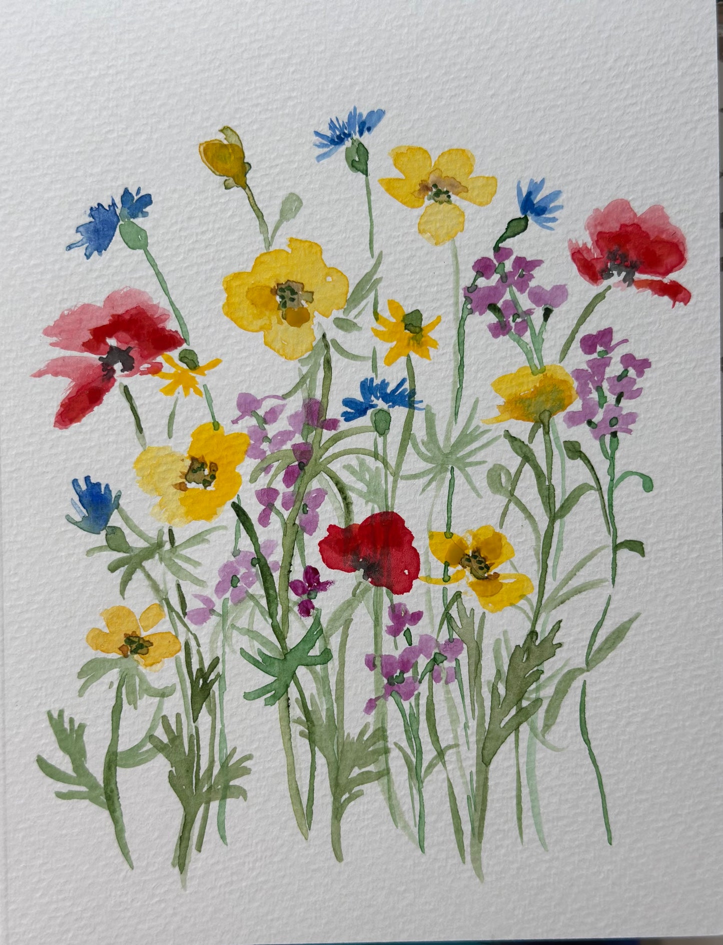 Watercolor Flower Cards (C)