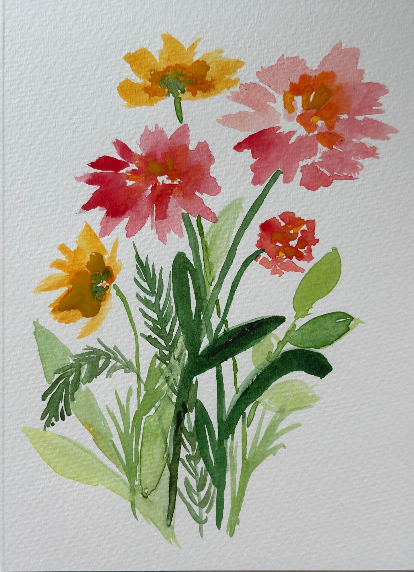 Watercolor Flower Cards (C)