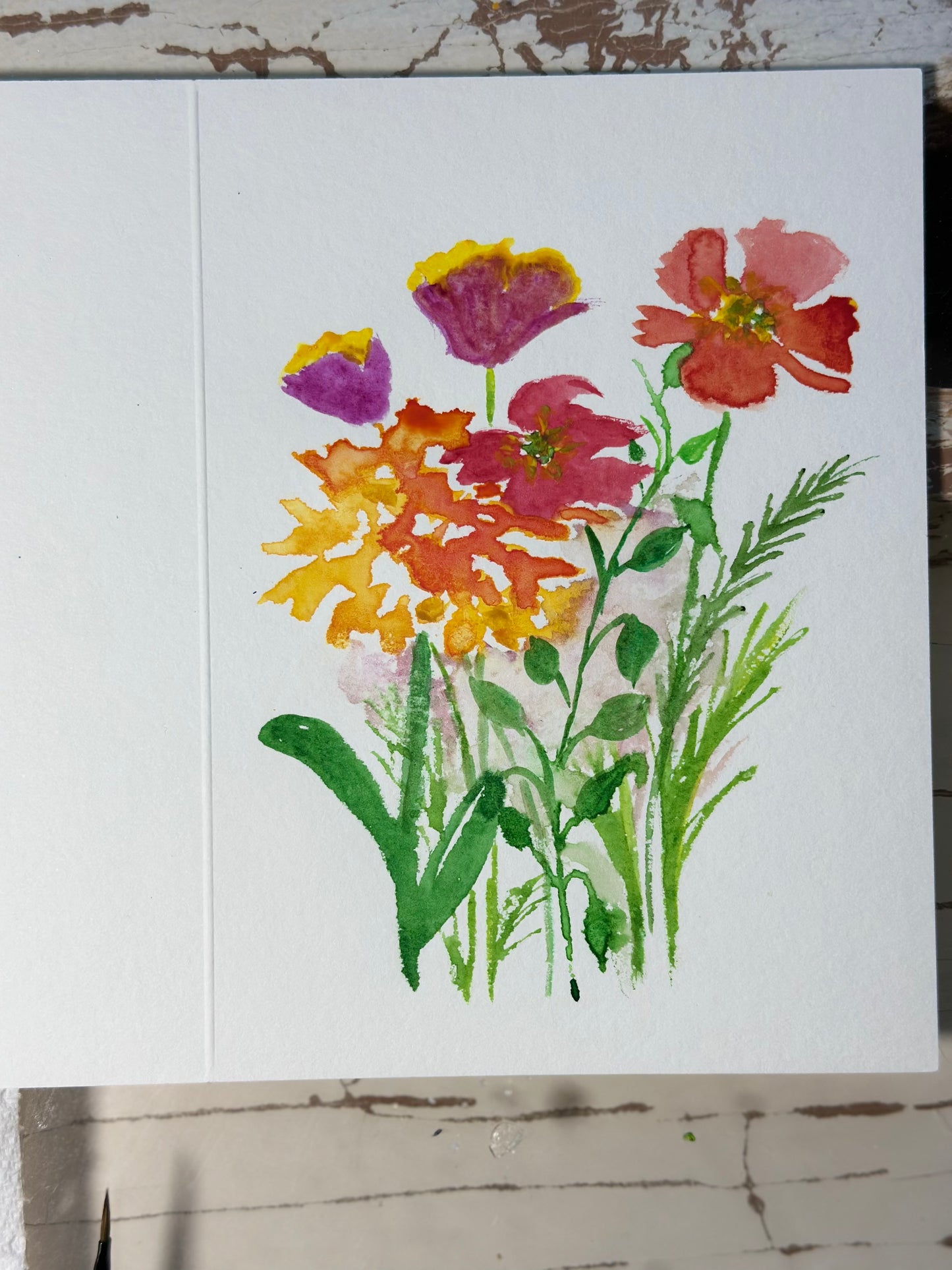 Watercolor Flower Cards (C)