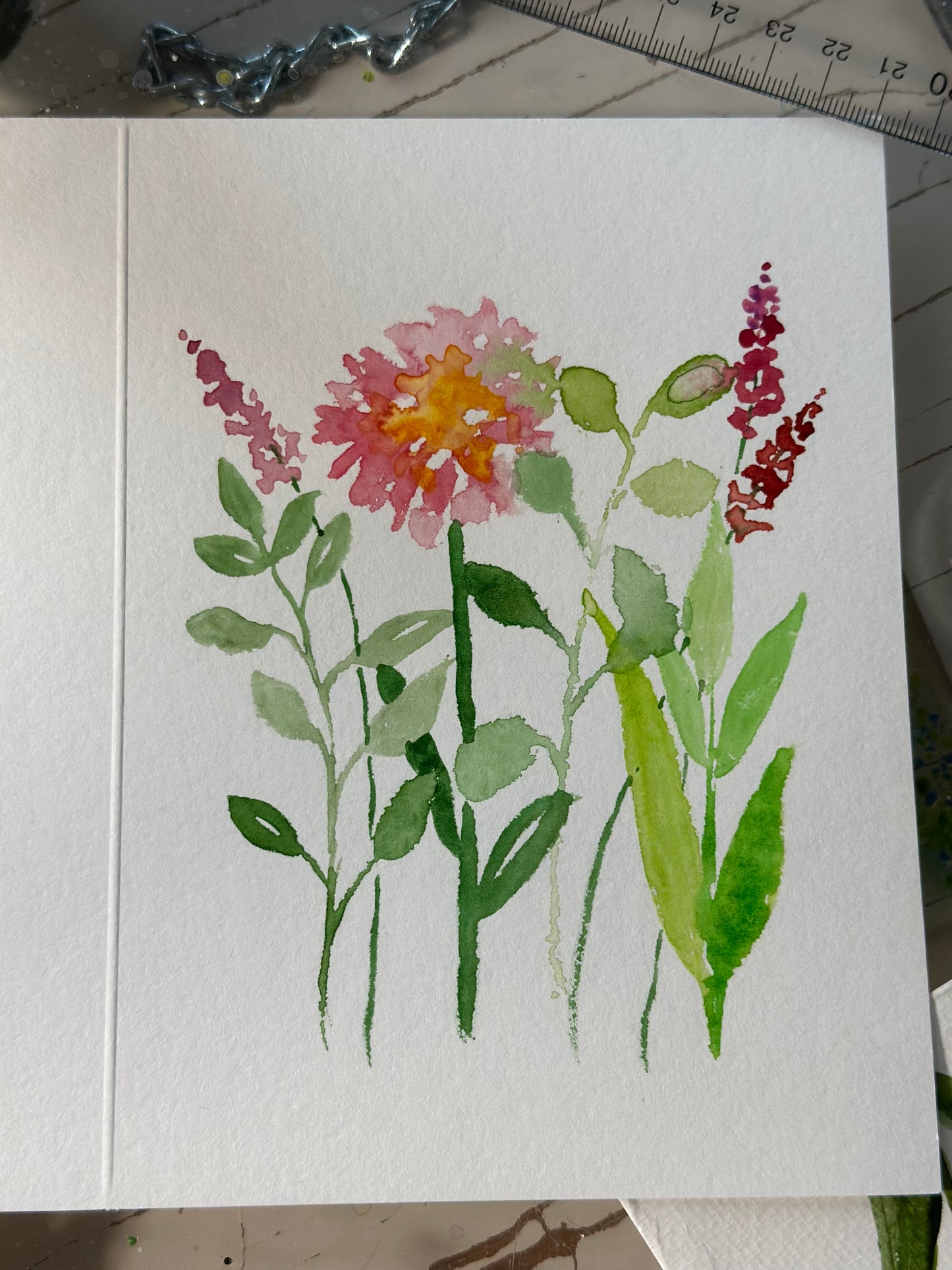 Watercolor Flower Cards (C)