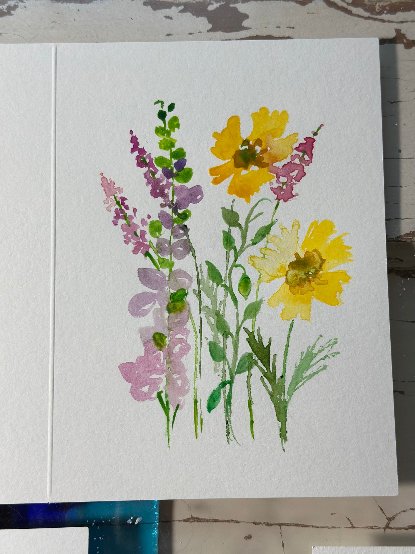 Watercolor Flower Cards (C)