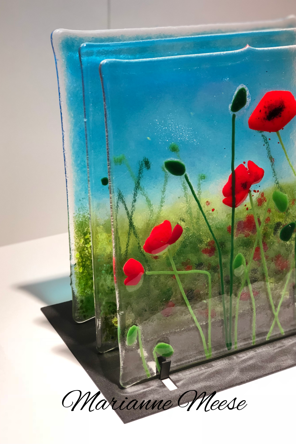 3 Panel Poppies