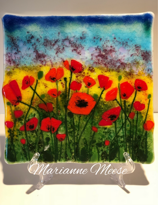 Poppies with a Colorful Sky