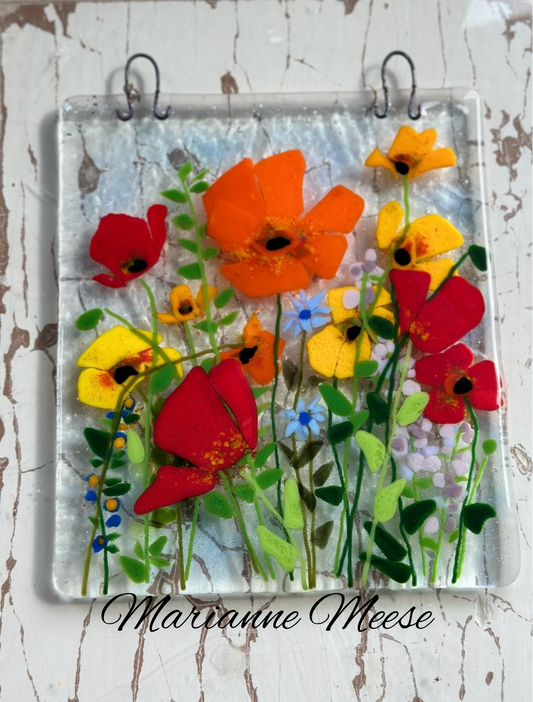 Yellow, Orange And Red Poppies