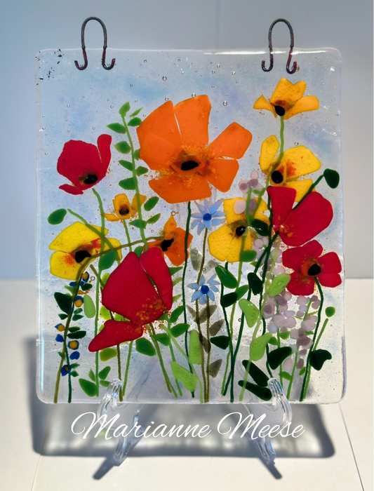 Yellow, Orange And Red Poppies