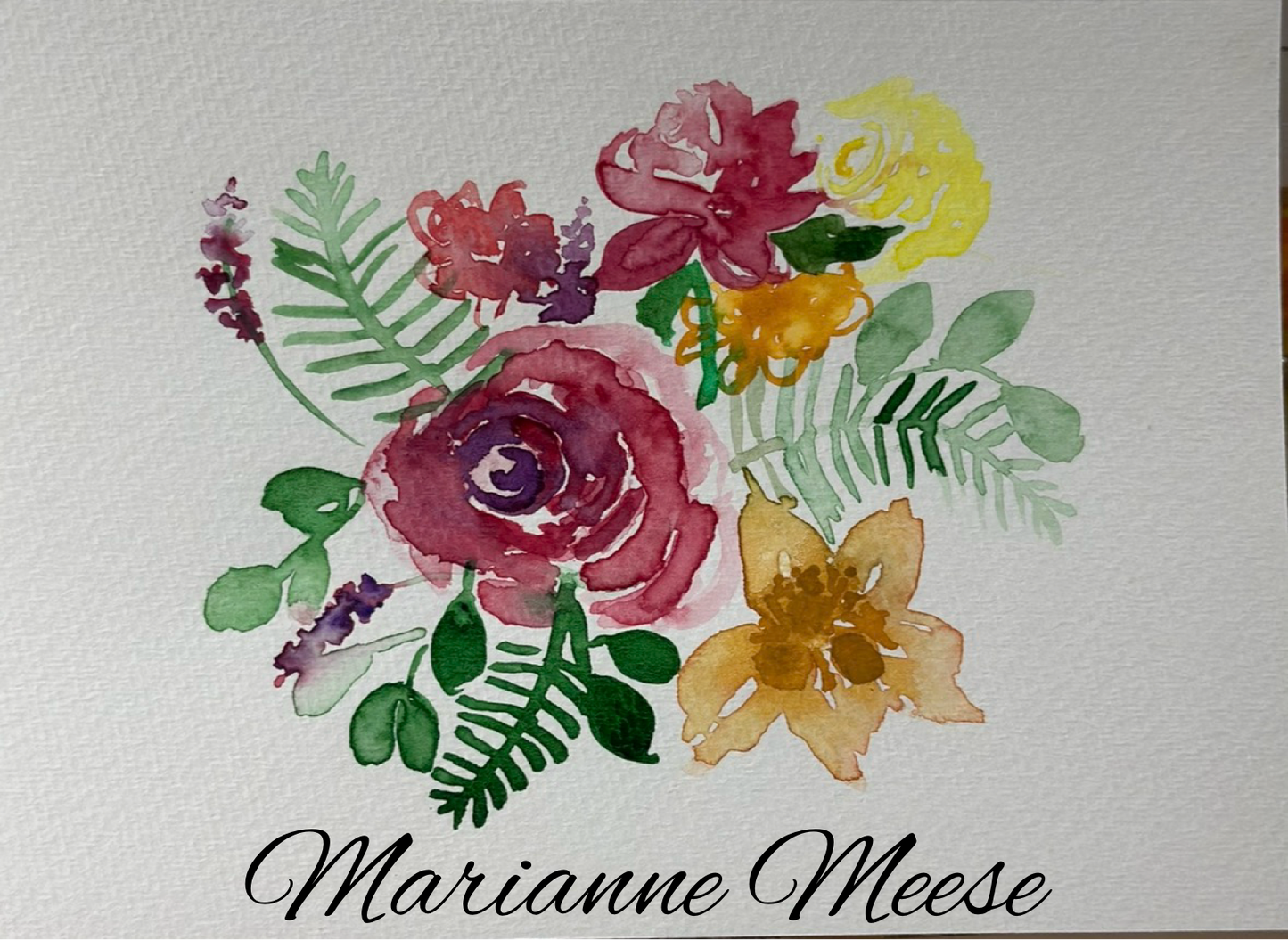 Watercolor Flower Cards (C)