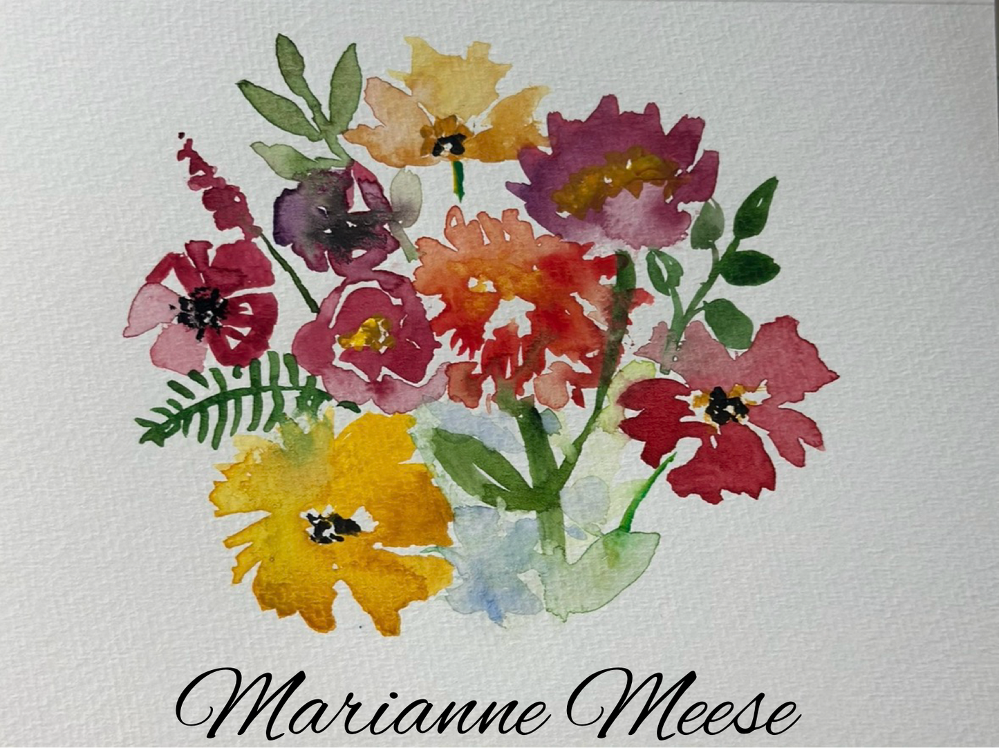 Watercolor Flower Cards (C)